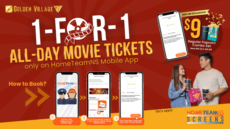 All-Day 1-for-1 Movie Treats at Golden Village